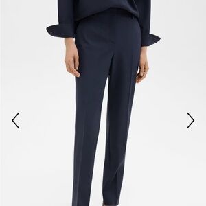 Theory Navy Straight-Leg Trousers